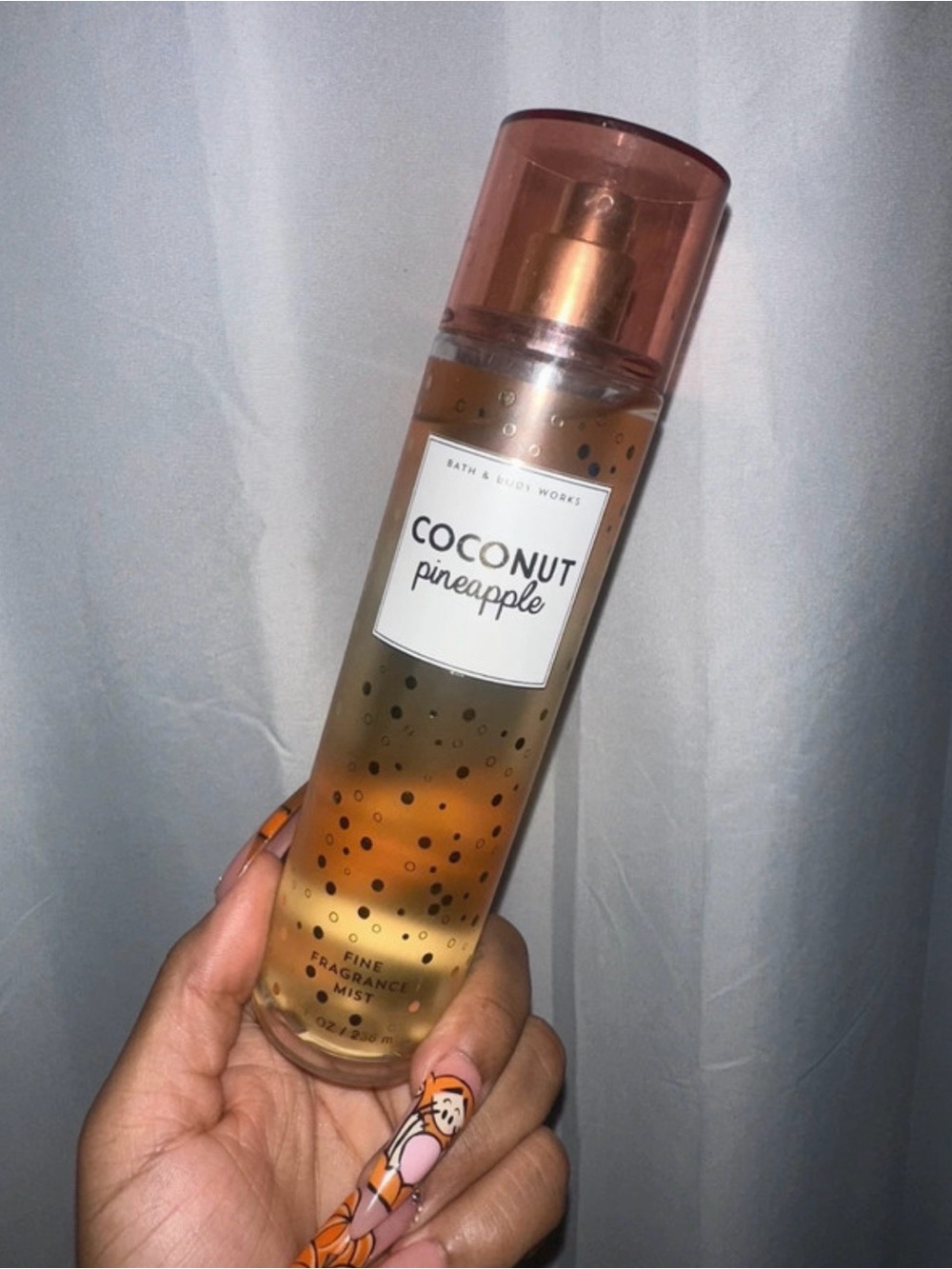 Bath & Body Works Coconut Pineapple Fragrance Mist - Peach & Gold Accents